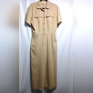 Micheal Kors Linen/ Cotton Wide Leg Jumpsuit. Size M